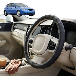 Australian Goose Steering Wheel Cover for Mazda 3 2004 - 2009 (BK) Circle Black