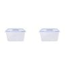 2PK Urban Kitchen Lg Storage Container w/ Clip Lock Silicone Lid Durable 33.8x26.8cm