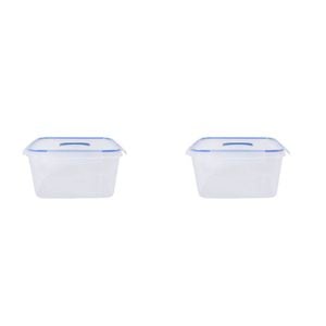 2PK Urban Kitchen Lg Storage Container w/ Clip Lock Silicone Lid Durable 33.8x26.8cm