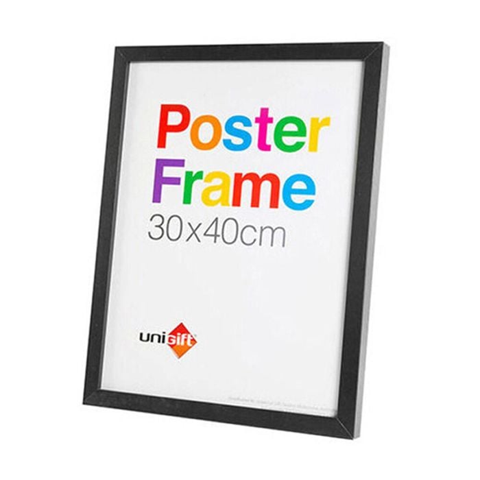 Unigift Wooden/Glass Hanging Poster Picture Photo Frame 30x40cm Black