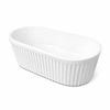 Amelie Deauville 1700mm Matte White Fluted Freestanding Bath