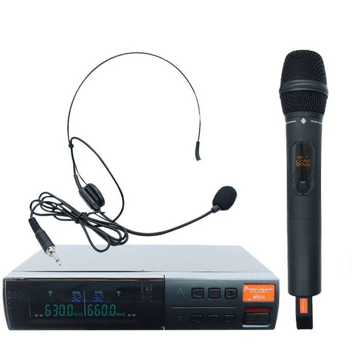 Precision Audio Twin Channel UHF Wireless Microphone System
