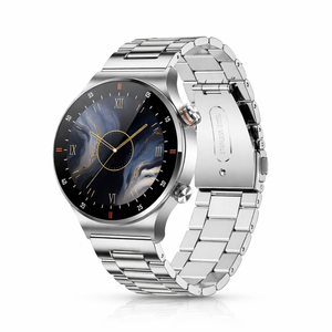 Smart Watch With Bluetooth Calling – Amoled Touch Screen Nfc Waterproof Fitness Smartwatch For Android & Ios Silver Steel