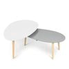 Aura 2 Piece Drop Wood Coffee Table Set