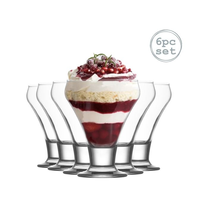 LAV Frosty Glass Ice Cream Dessert Bowl - 305ml - Pack of 6 Serving Bowls Ice Cream Cups