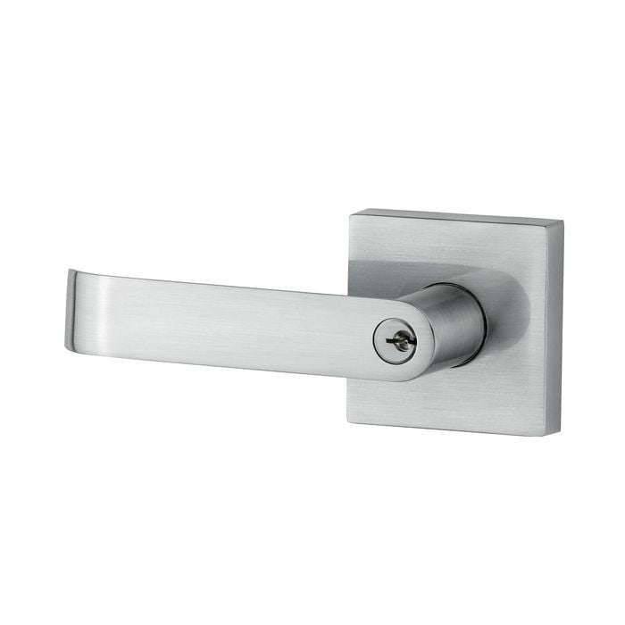 Sylvan Satin Chrome Plate Newton Entrance Lever Set