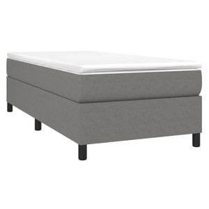 vidaXL Bed Frame without Mattress Dark Grey 107x203 cm King Single Fabric
