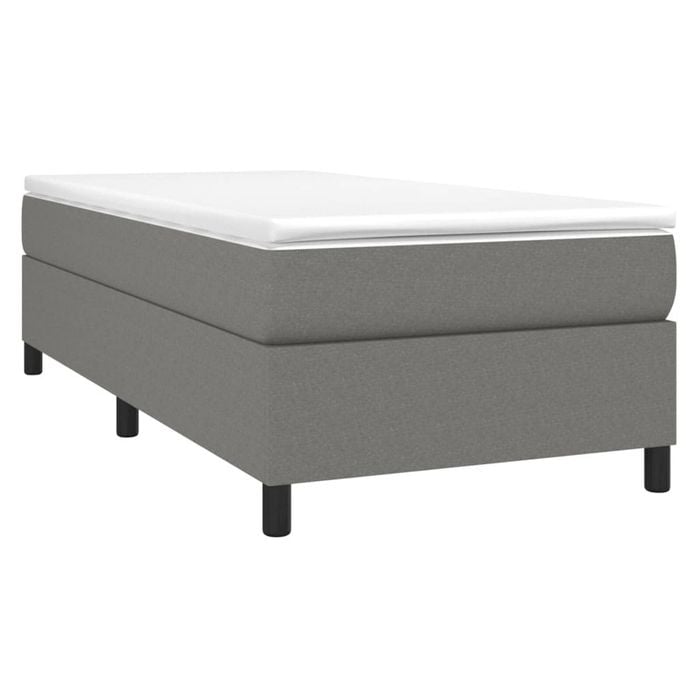 vidaXL Bed Frame without Mattress Dark Grey 107x203 cm King Single Fabric