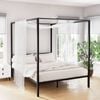 Artiss Metal Canopy Bed Frame Double Size Beds Platform