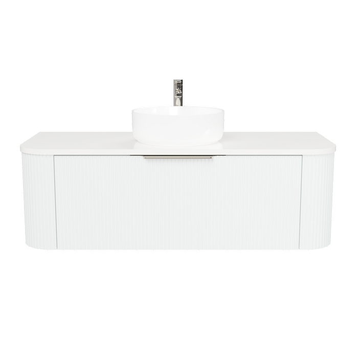 New England Joinery 1200mm Throne Centre Basin SilkSurface Top Wall Hung Vanity
