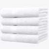LINENOVA 4PCS Soft Cotton Bath Towel Set 68x137cm - White