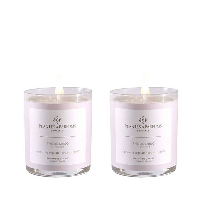 Set of 2 - 180g Perfumed Hand Poured Candle - Shiso Tea