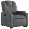 vidaXL Stand up Massage Recliner Chair Armchair Single Sofa Grey Faux Leather