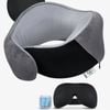 Travel Pillow Memory Foam Neck Pillow Dark Grey