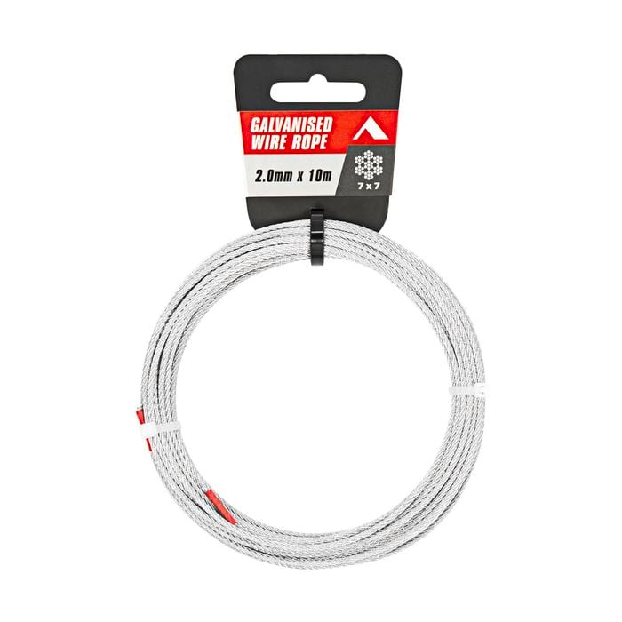 Pinnacle 2mm x 10m Galvanised Wire Rope