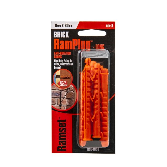 Ramset 8 x 80mm Long Anchor RamPlug  - 8 Pack