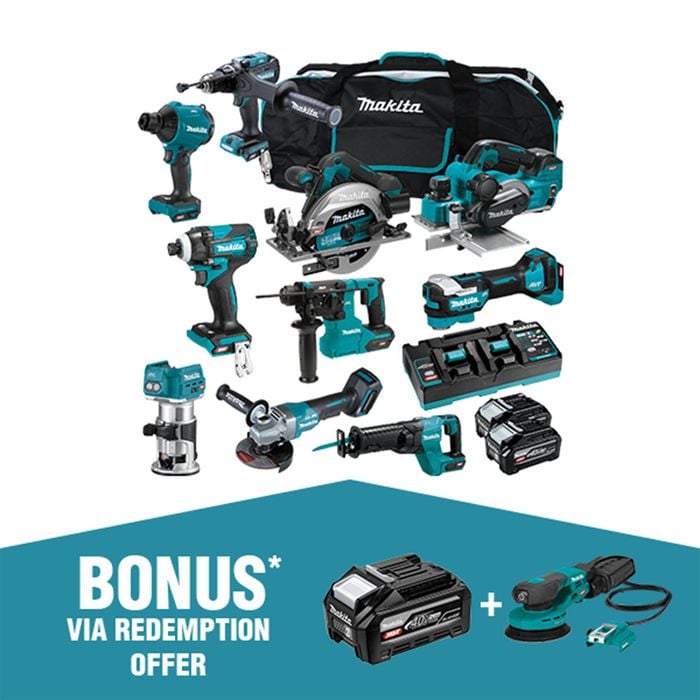 Makita XGT 40V 10 Piece Combo 4.0Ah Kit