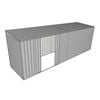 Build-a-Shed 1.5 x 6 x 2m Skillion Double Sliding Side Door Shed - Zinc