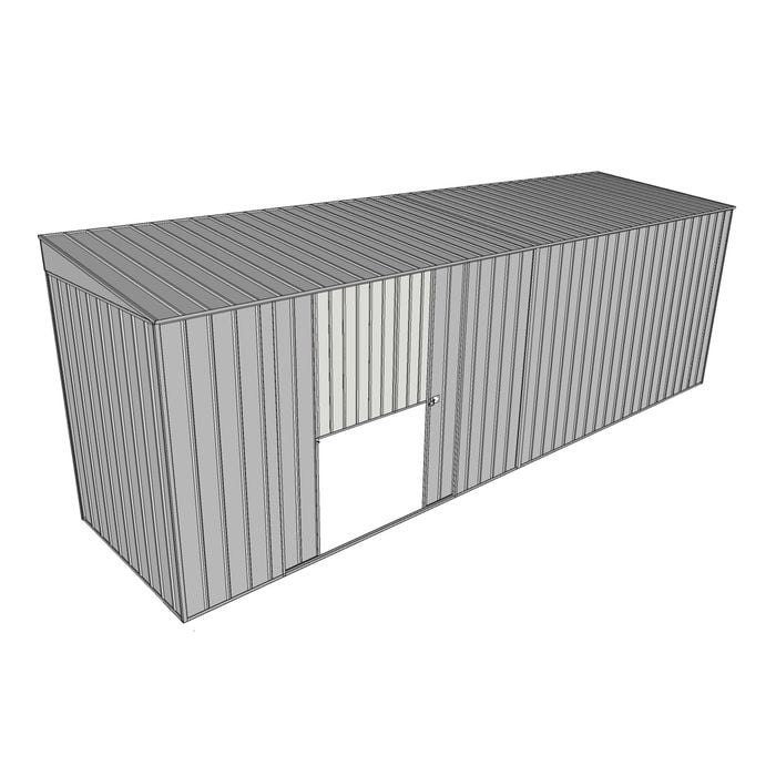 Build-a-Shed 1.5 x 6 x 2m Skillion Double Sliding Side Door Shed - Zinc