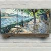 3pcs French Cafe Scene Summer Impressionist  Print 100% Australian Made 3 x 40x60cm (Metal Print)