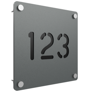 ProtectorAl 280 x 280mm Light Charcoal ACM Cut Through Custom House Sign