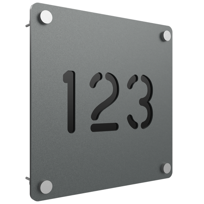 ProtectorAl 280 x 280mm Light Charcoal ACM Cut Through Custom House Sign