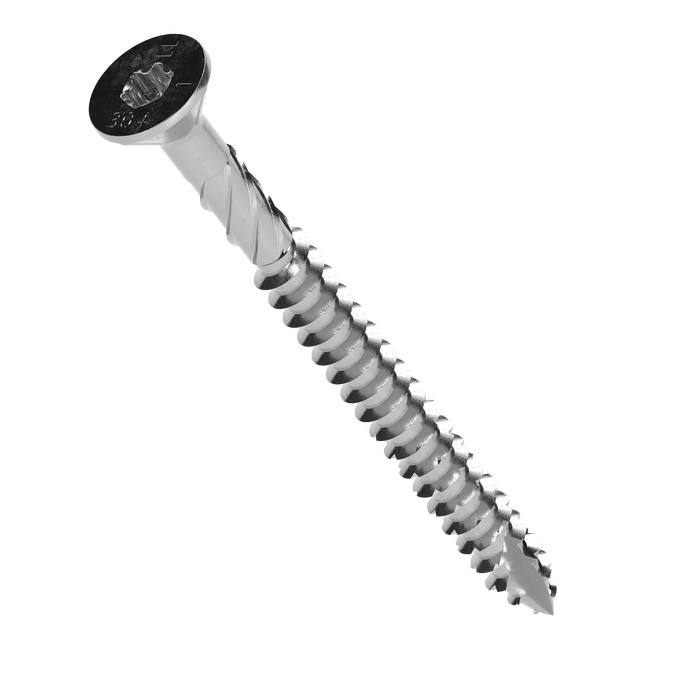 Buildex 12G x 55mm Hardwood 304 Stainless Steel Decking Screws - 50 pack