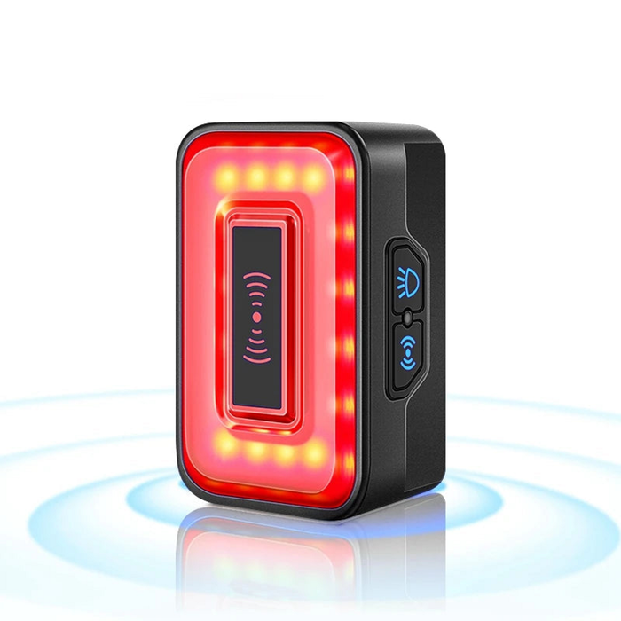 NNEOBA Smart Bicycle Radar Tail Light AI Brake Sensing Black