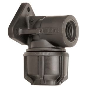 Philmac 25mm x 1/2" Poly x FI BSP Metric Pipe Wall Plate Elbow