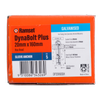 Ramset 20 x 160mm Galvanised Dynabolt Plus Hex Nut Bolt - 5 Pack