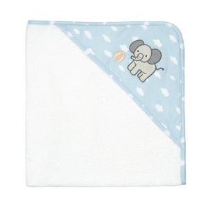 Living Textiles Organic Hooded Towel - Elephant Playtime