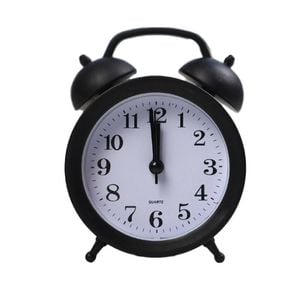 Catzon Simple Analog Clock Mini Size Battery Operated-black