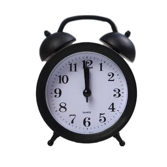 Catzon Simple Analog Clock Mini Size Battery Operated-black