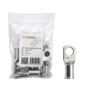 10 Pack of Exotronic 70mm² Copper Lug M12 | Bellmouth