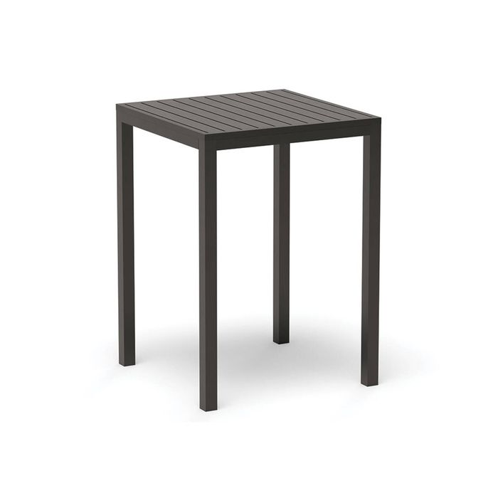 Halki Outdoor High Bar Table - Square 77 x 77cm - Matt Charcoal