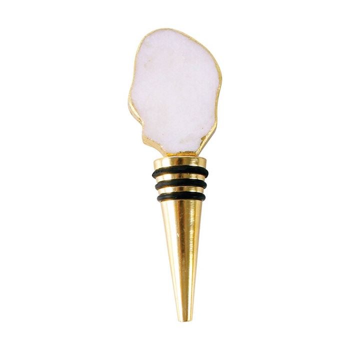 Maine & Crawford Wolcott 10x3cm Marble Wine Stopper Bottle Seal w/ Gold Foil