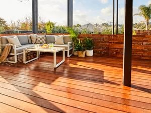 Outdoor area with an outdoor setting and decking