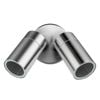 Brilliant Stainless Steel Coolum Exterior 2 Head Wall Light