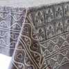 Kolka Lotus Handle Block-Printed Simple Dining Table Tablecloth Grey