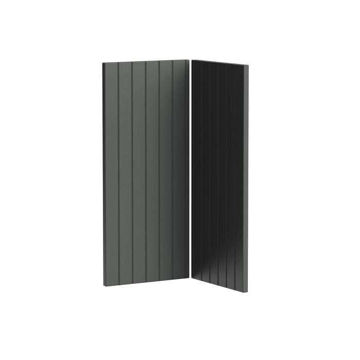 Kaboodle Grey Fig V-Groove Corner Base Cabinet Doors - 2 Pack