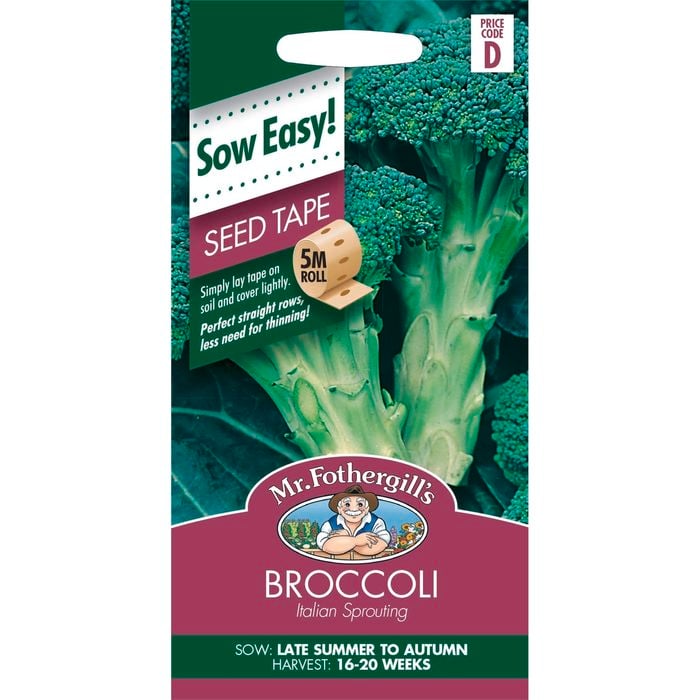 Mr Fothergill's Broccoli Italian Sprouting Seed Tape