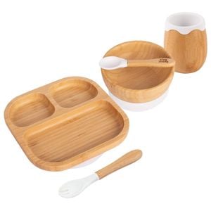 Tiny Dining 5pc Bamboo Segmented Baby Weaning Set
