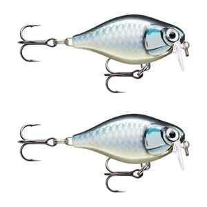 2x Rapala 3.5cm X Light Crank Shallow Run Crankbait Fishing Lures - Baby Aspius