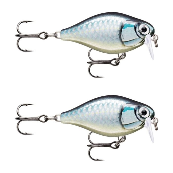 2x Rapala 3.5cm X Light Crank Shallow Run Crankbait Fishing Lures - Baby Aspius