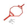 150cm - 22kg Red Olympic Shrug Deadlift Barbell Trap Bar - 2 Free Spring Collars