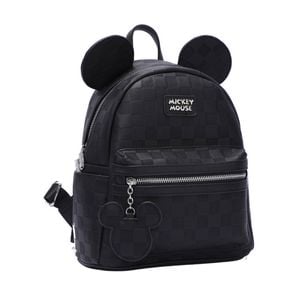 Disney Mickey Mouse PU Backpack Kid's School Bag With Ears Black