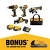 DeWALT 18V XR 5.0Ah 4 Piece Combo Kit DCZ409P2-XE