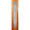 Woodcraft 2040 x 405 x 35mm Entrance Door 1Lite Black Glass TG2 Glass3CBB