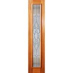 Woodcraft 2040 x 405 x 35mm Entrance Door 1Lite Black Glass TG2 Glass3CBB