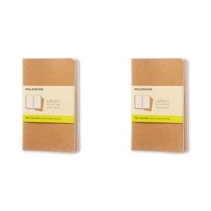 2x 3pc Moleskine 80 Pages Plain Pocket Cahier Notebook Office/student Journal